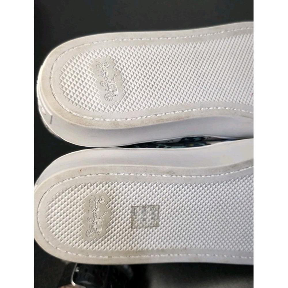 Coach Cameron Blue Floral Slip-on Sneakers Women 8B Shoe Platform Canvas Casual - Picture 7 of 7